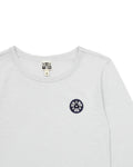 T -shirt - Gray badge in 100% organic cotton