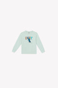 Sweatshirt - Smile light blue illustration "Okay"