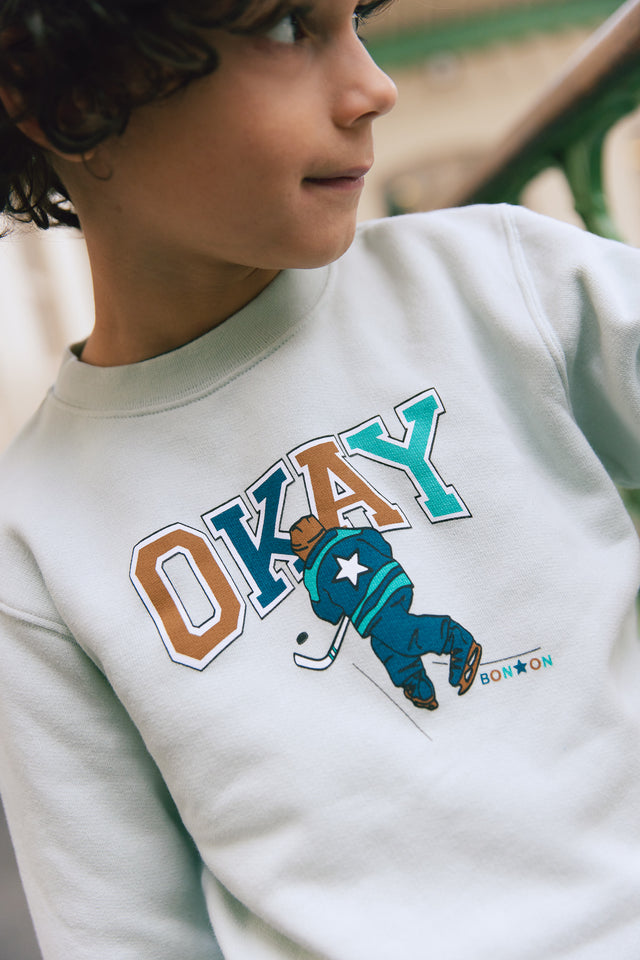 Sweat - Smile bleu clair illustration "Okay" - Image alternative