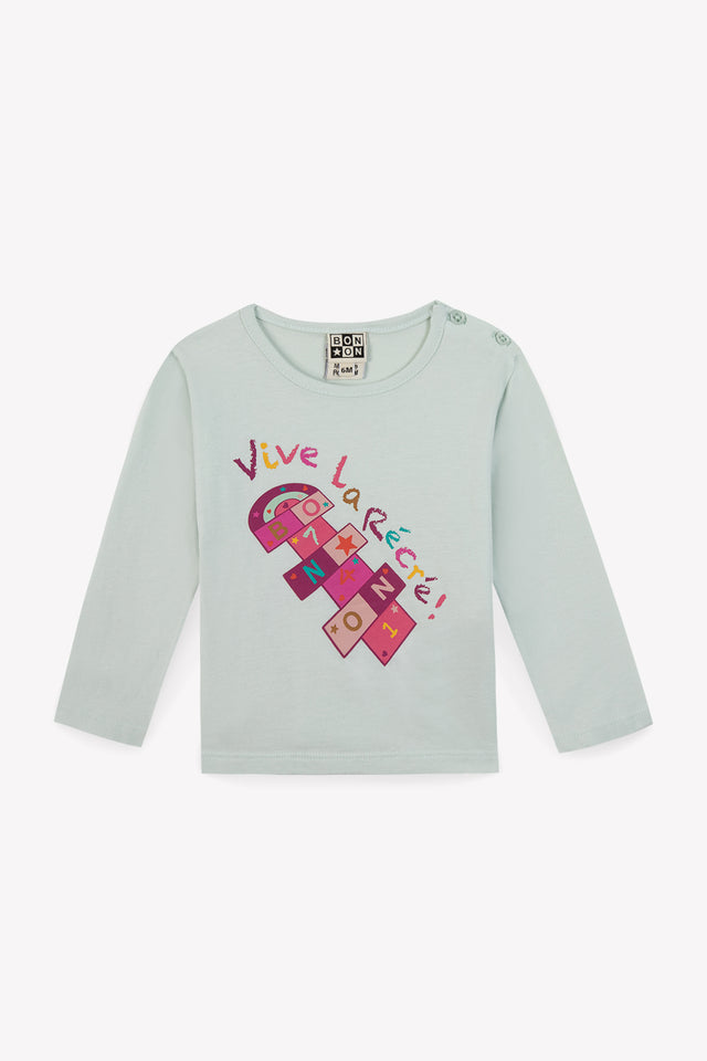 T-shirt - Light blue taxi Illustration "Vive la recreation" - Image principale