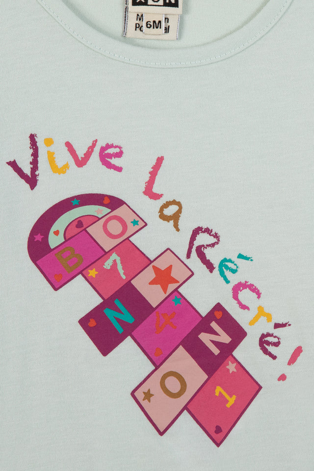 T-shirt - Light blue taxi Illustration "Vive la recreation" - Image alternative