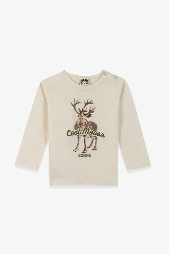 Tee-shirt - Taxi écru illustration "Cool Moose" - Image principale