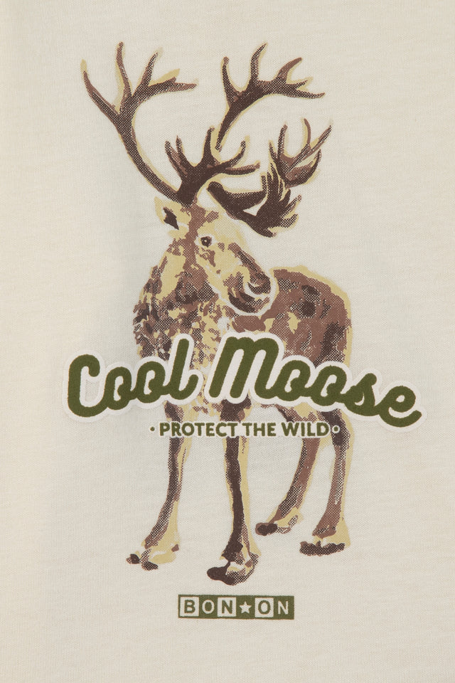 Tee-shirt - Taxi écru illustration "Cool Moose" - Image alternative