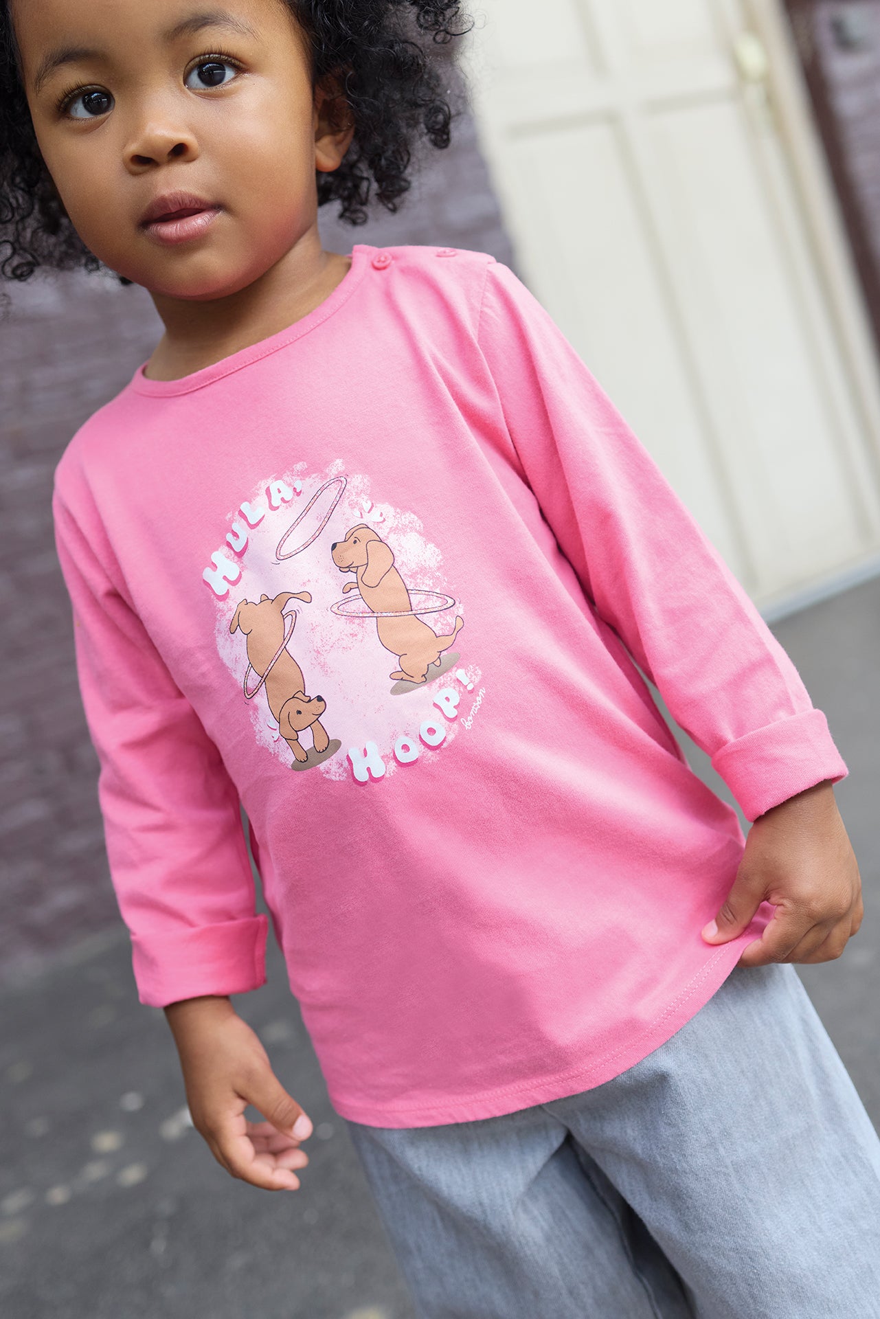 T-shirt - Pink Taxi Dog illustration