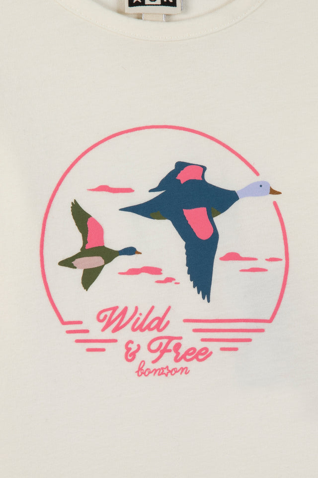 Tee-shirt - Taxi rose clair illustration "Wild and free" - Image alternative