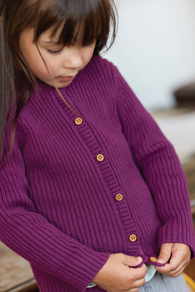 Cardigan - Violet coton - Image alternative