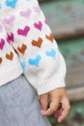 Cardigan - Beige heart cores