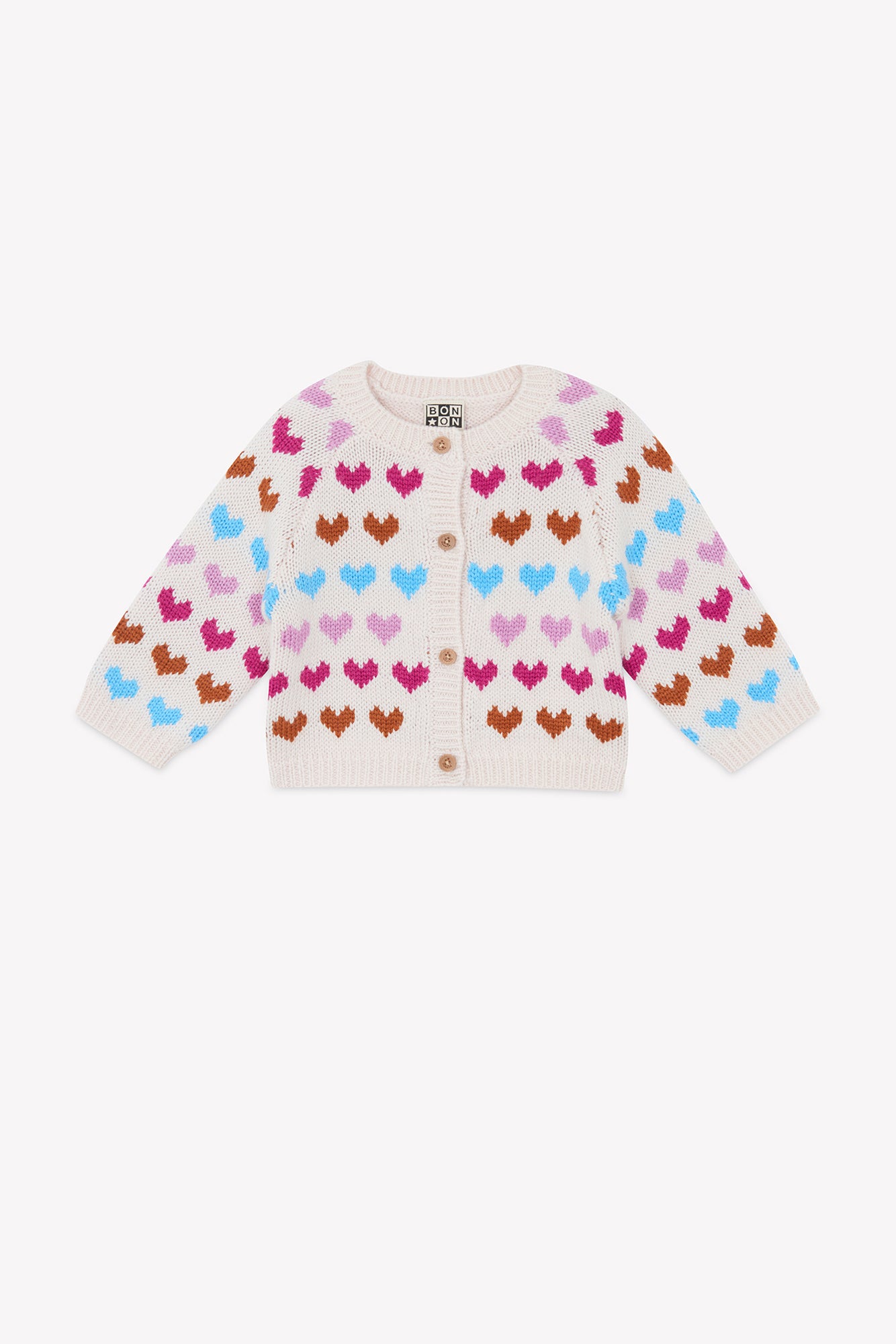 Cardigan - Beige heart cores