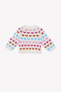 Cardigan - Beige heart cores