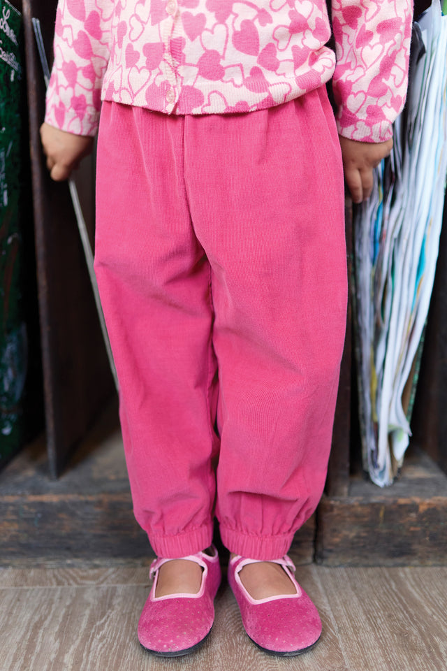 Pantalon - Biscotte en velours rose - Image principale