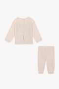 Outfit - Beige Maxence Baby in double jacquard knitting