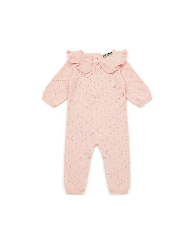 Jumpsuit - pink Baby in opening knitting - Image principale