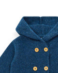 Manteau - Miro bleu Bébé en tricot point mousse