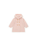 Manteau - Miro rose Bébé en tricot point mousse