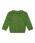 Cardigan - Green corolla Baby knitted