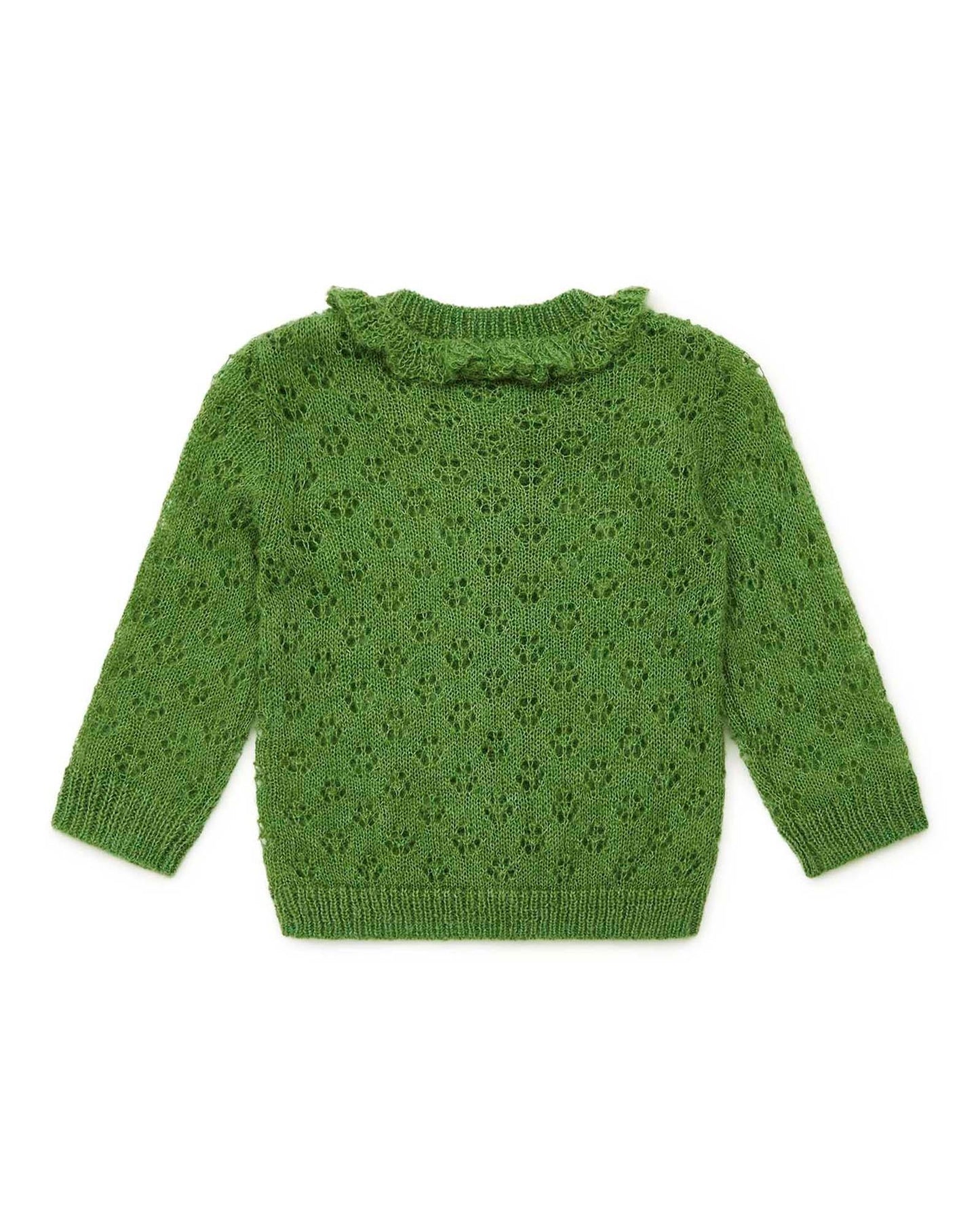 Cardigan - Green corolla Baby knitted