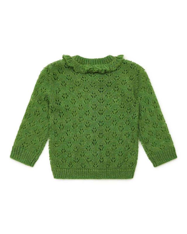 Cardigan - Green corolla Baby knitted - Image alternative