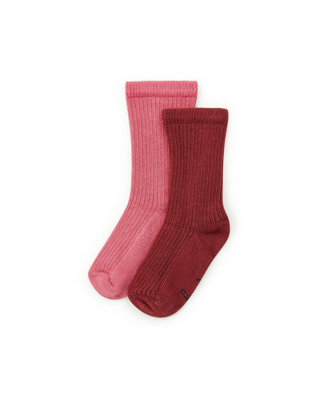 Chaussettes - rose Bébé à côtes Mixte - Image alternative