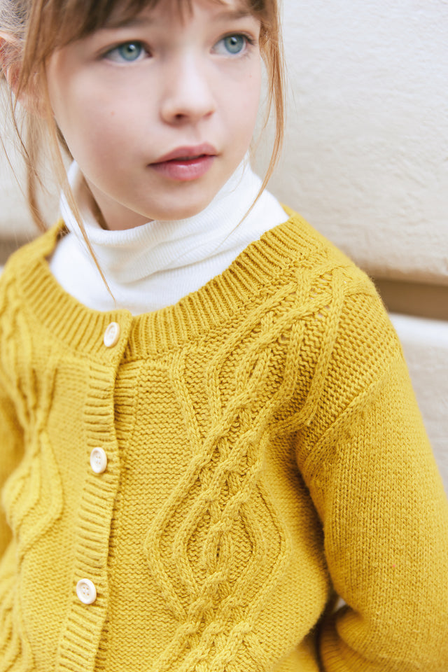 Cardigan  - Bernard Tricot twisted yellow - Image principale