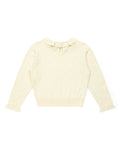 Pull - Froufrou beige en tricot ajouré