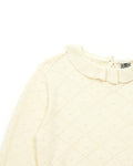 Pull - Froufrou beige en tricot ajouré