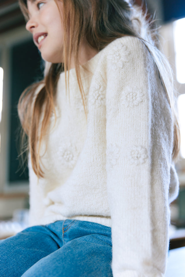 Sweater - Jessie Flower Cream - Image principale