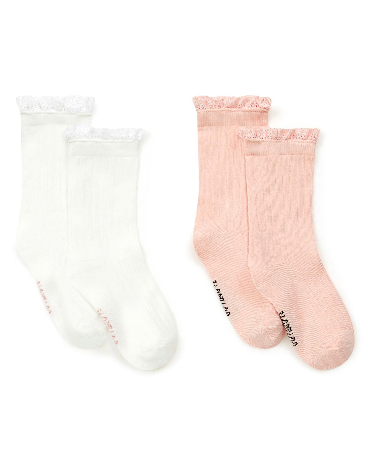 Sock - short pink tooth