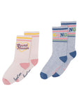 Chaussette - lovegang duo gris tricot jacquard