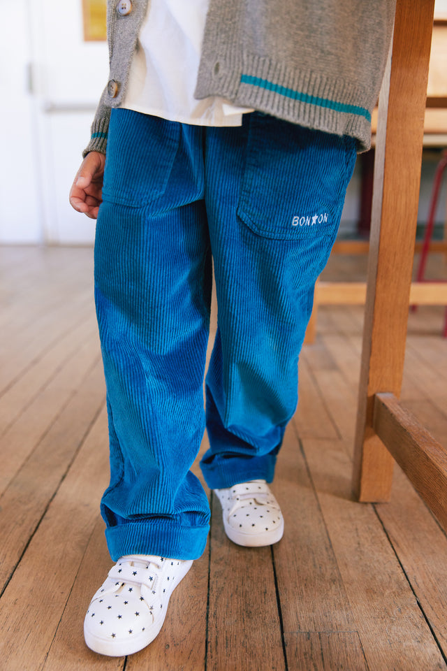 Pantalon - Itcha en velours bleu malibleu - Image principale