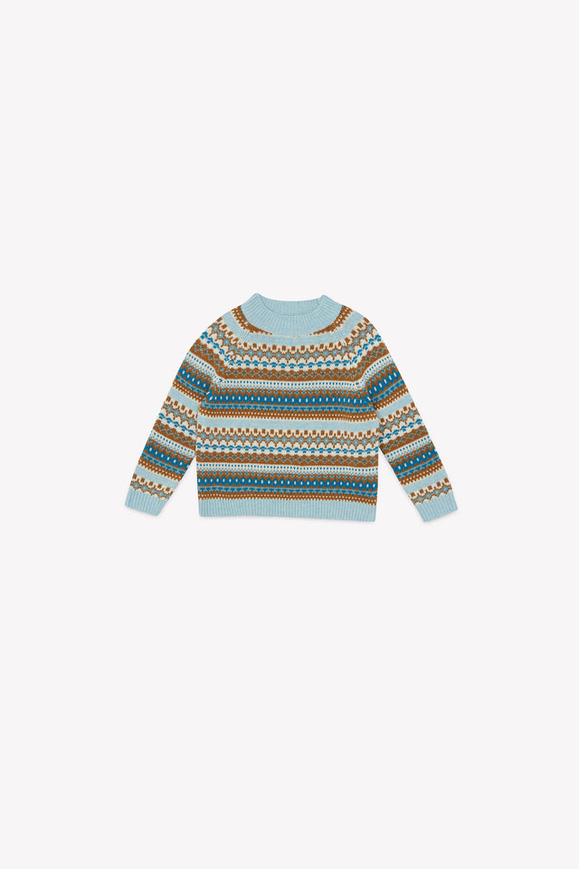 Sweater - Joris Jacquard Aqua - Image principale