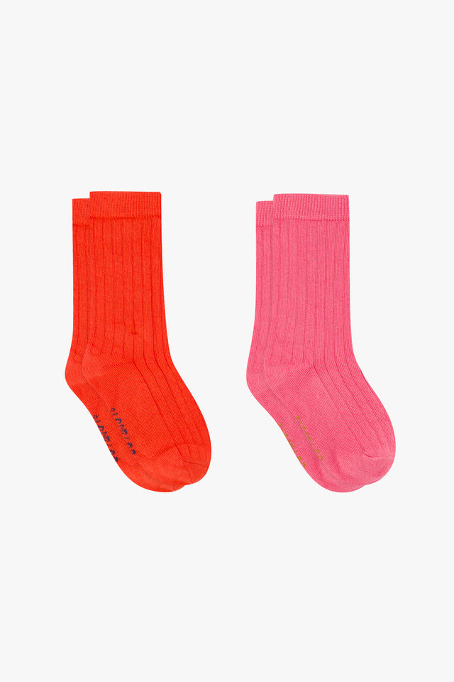 Set of 2 socks -  Pink Red - Image principale