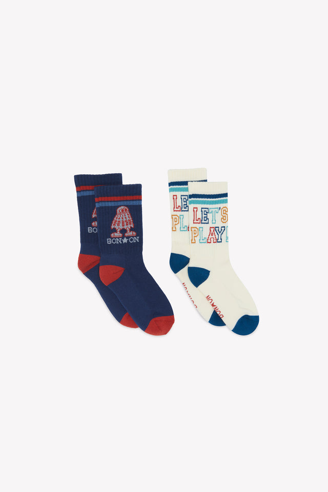 Lot de 2 chaussettes -  Navy Bonton - Image principale