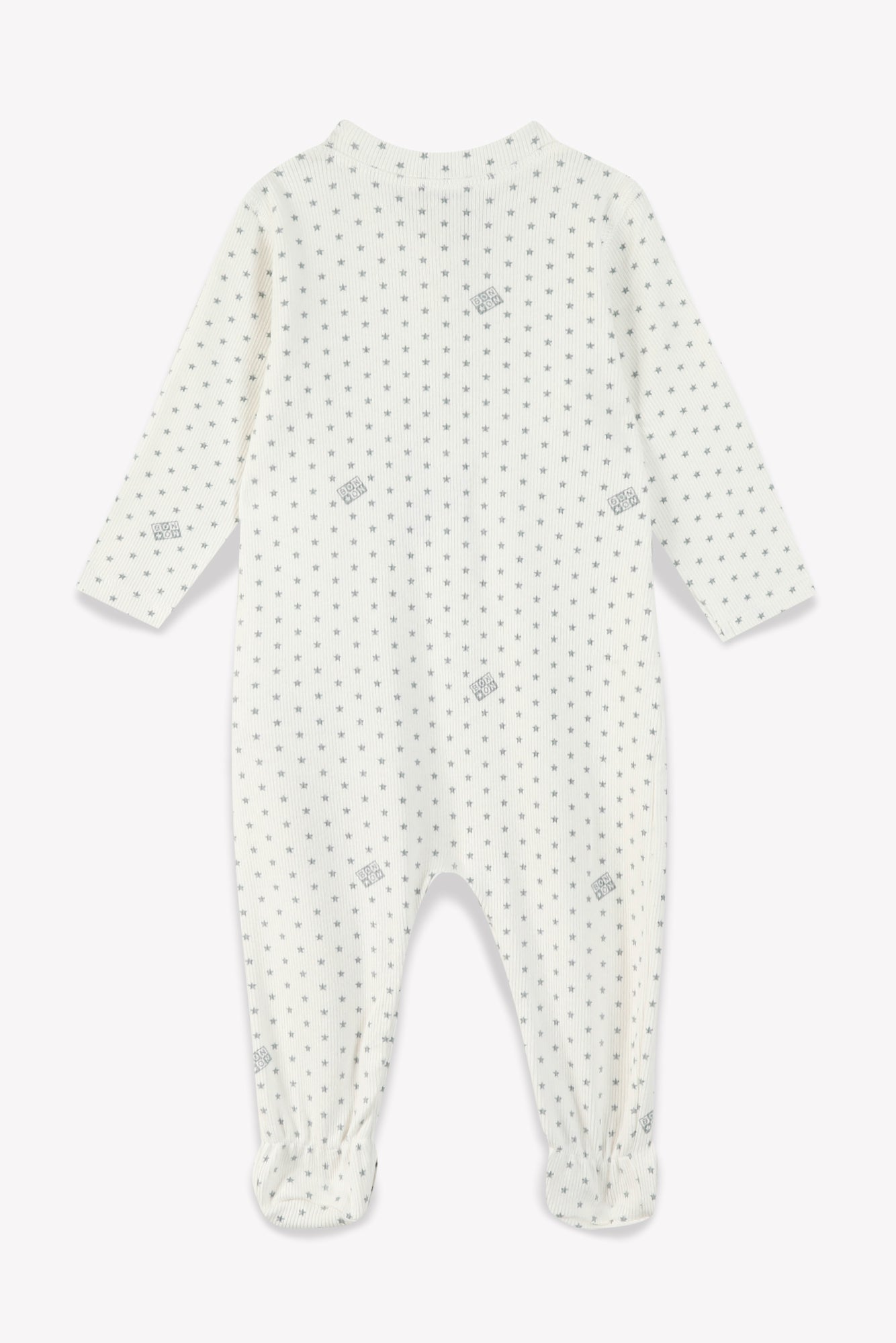 Pajamas - Baby cotton semi -stars ribbed